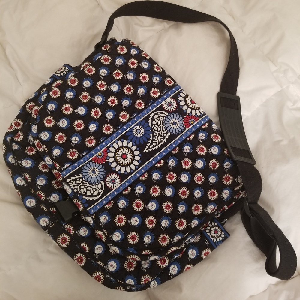 Vera Bradley | Blue Owl Print Messenger Bag